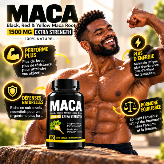 Triple Maca : Réveillez votre vitalité naturellement !