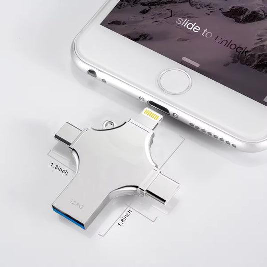 Clé USB multifonction 4-en-1 – Stockez, transférez, libérez de l’espace !