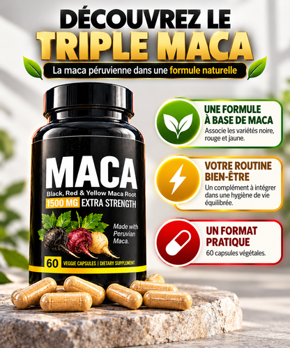 Triple Maca : Réveillez votre vitalité naturellement !